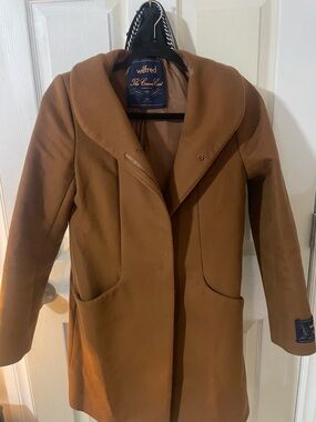 Wilfred Brown Shawl-Collar Wool Coat